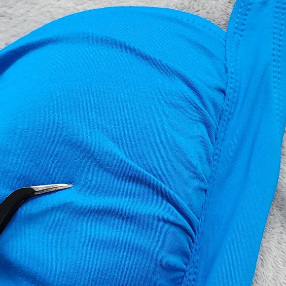 Bleu Rod Beattie Swimsuit Womens 4 Blue Shirred Ring Detail One Piece Padded - Picture 2 of 11